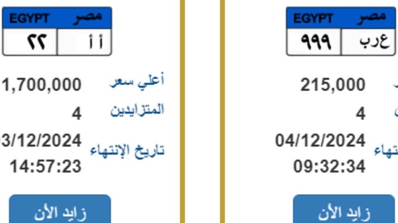 لوحات يجري التزايد عليها