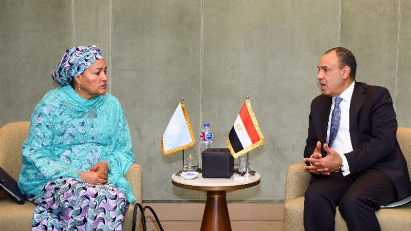 وزير الخارجية يلتقى بنائبة السكرتير العام للأمم المتحدة