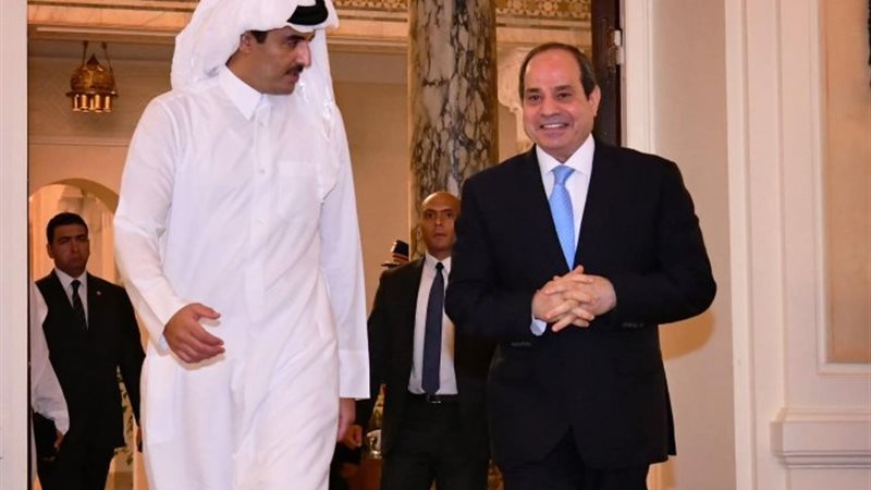 السيسي وأمير قطر