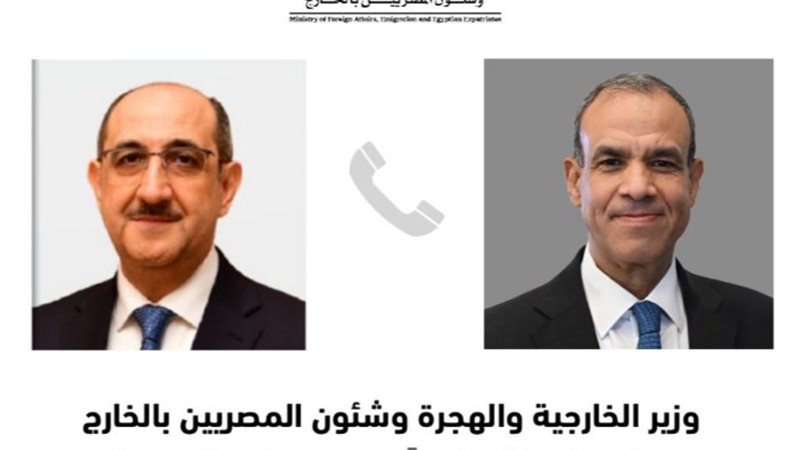 وزير الخارجية الدكتور بدر عبد العاطي ونظيره الوري بسام الصب
