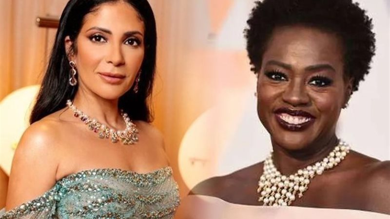 الفنانة منى زكى وفيولا ديفيس