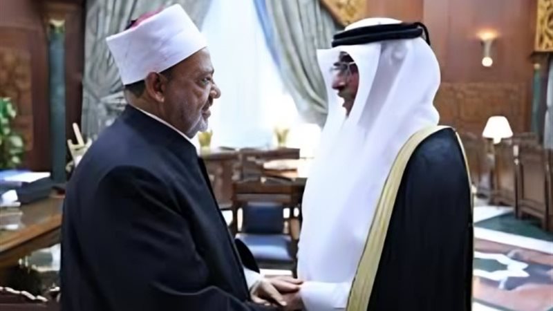 شيخ الأزهر يستقبل الدكتور حمد الكواري