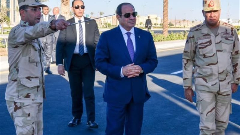 الرئيس السيسي خلال زيارة الأكاديمية العسكرية