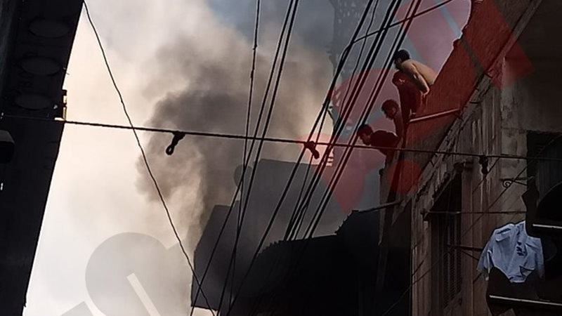 حريق محل مفروشات