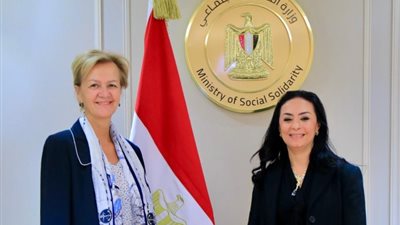 وزيرة التضامن تبحث التعاون مع سفيرة الاتحاد الأوروبي الجديدة