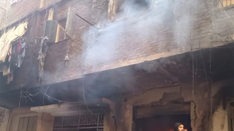 حريق منزل في شبرا الخيمة