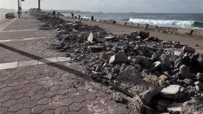 بعد ما أثار الجدل، أول رد من محافظة «الإسكندرية» على هدم سور الكورنيش