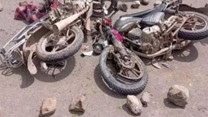 تصادم دراجتيين موتوسيكل