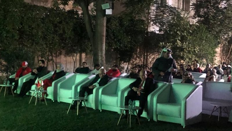 احتفالية لمشاهدة المباراة النهائية لبطولة كأس الخليج