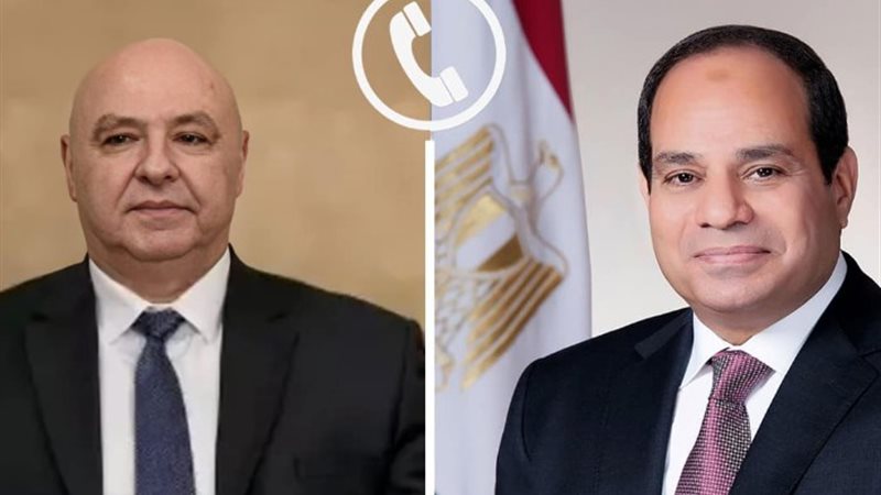 الرئيس السيسي ونظيره اللبناني