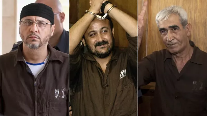 مروان وعبد البرغوثي وأحمد سعدات «أسرى في سجون الاحتلال»