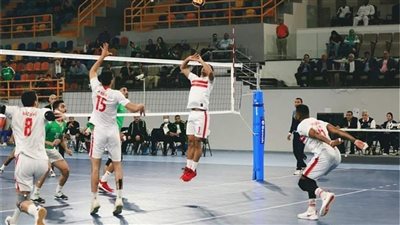محاضرة فنية أخيرة للاعبي الزمالك قبل مواجهة الكويتي بالبطولة العربية للطائرة