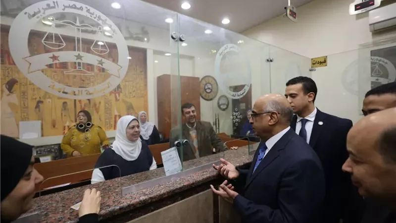 وزير العدل يتفقد أعمال التطوير والترميم لمجمع محاكم الجلاء
