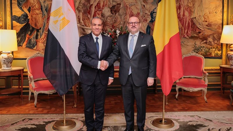 وزير الخارجية ونظيره البلجيكى