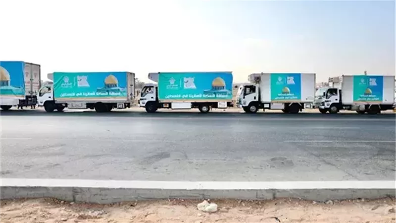 إحدى قوافل المساعدات