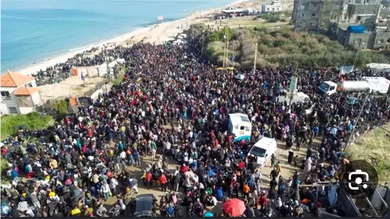 بدء العودة لشمال القطاع عبر طريق صلاح الدين 