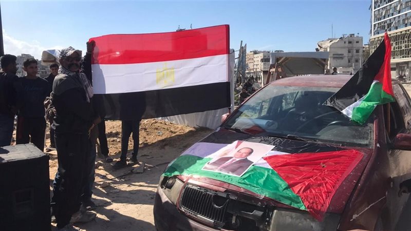 صور الرئيس السيسي من قطاع غزة