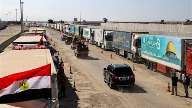 ادخال المساعدات عبر معبر رفح