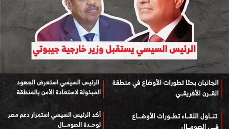الرئيس السيسي ووزير خارجية جيبوتي