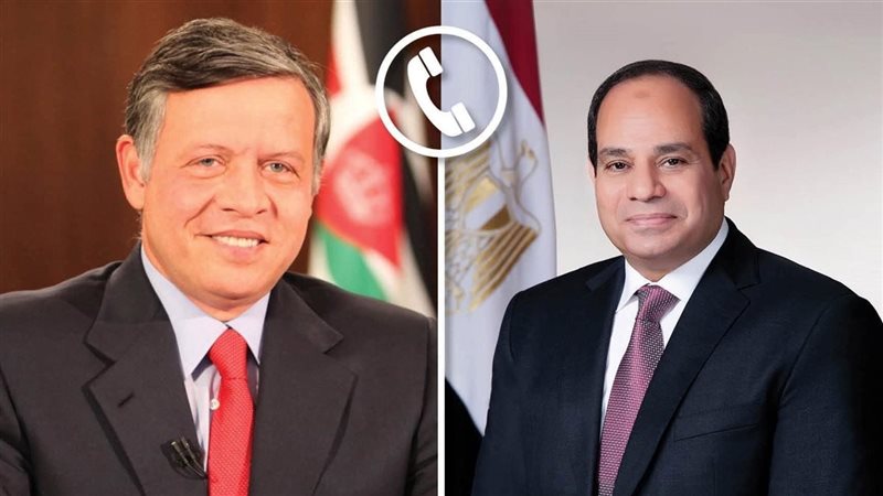 الرئيس السيسي والعاهل الأردني