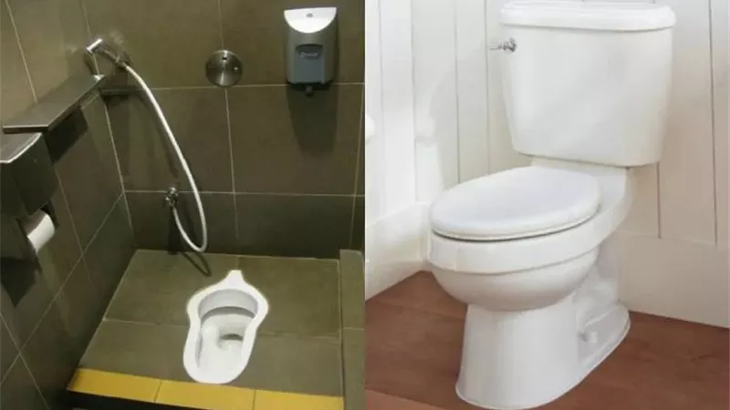 المراحيض المختلفة