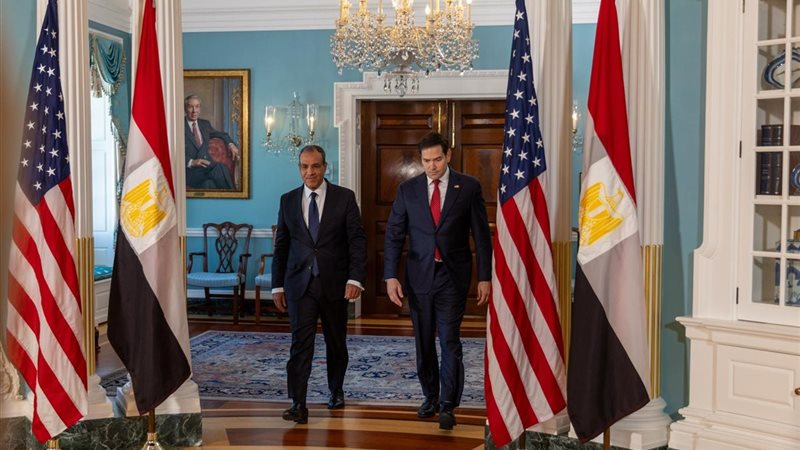 ماركو روبيو خلال استقبال بدر عبد العاطي