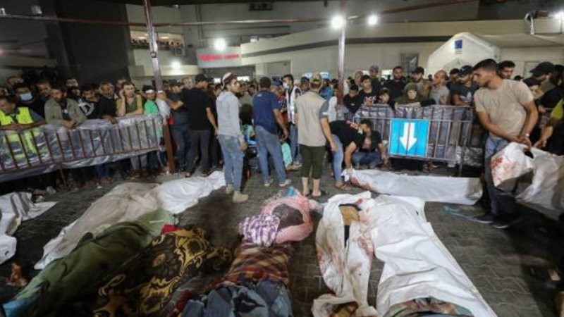شهداء مستشفي المعمداني بقطاع غزة