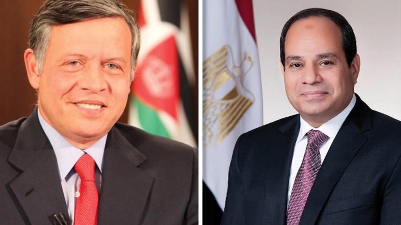 الرئيس عبد الفتاح السيسي وملك الأردن