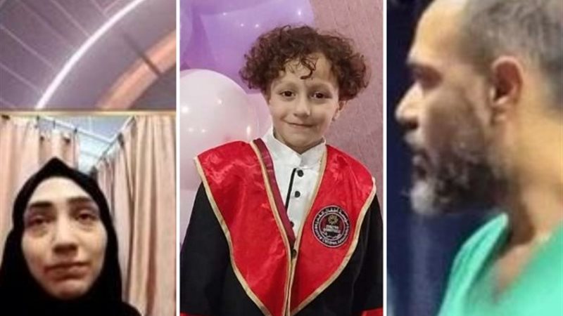 الطفل يوسف ووالده الطبيب ووالدته