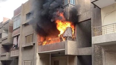 4 جثث وحالة خطرة في حريق بشقة سكنيه بالطالبية