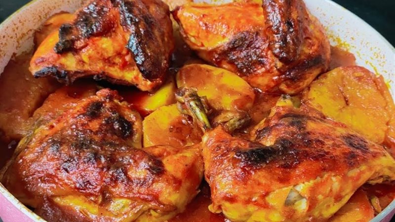 طريقة عمل صينية البطاطس بالفراخ
