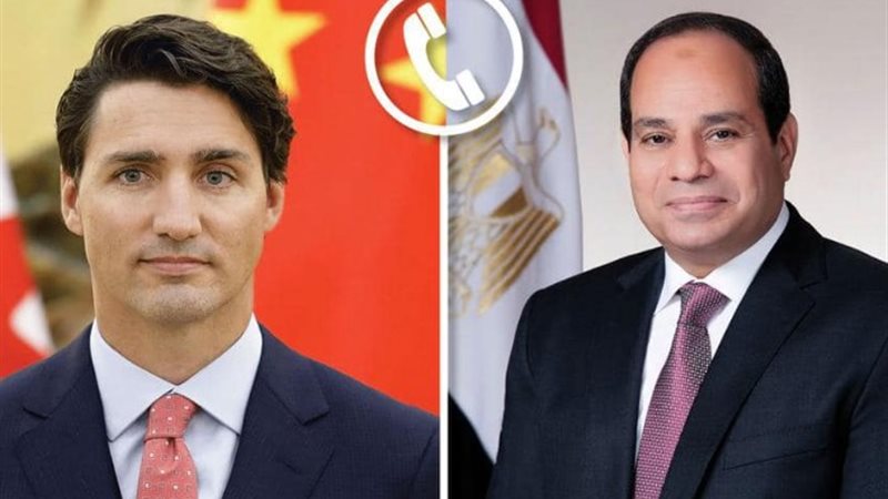الرئيس السيسي ورئيس الوزراء الكندي