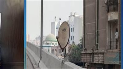 لمشاهدة التلفزيون.. القبض على شخص وضع طبق دش أعلى محور بالعمرانية