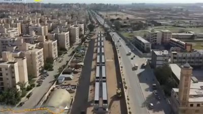 تصوير جوي لأعمال تنفيذ مشروع المرحلة الأولى من مترو الإسكندرية