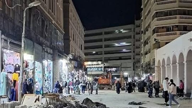 أعمال نقل باعة الموسكي الجائلين إلى جراج العتبة