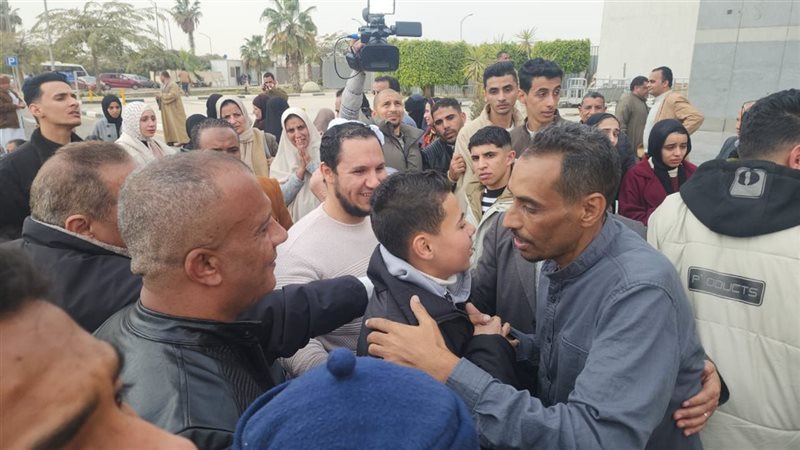 جانب من استقبال المحررين