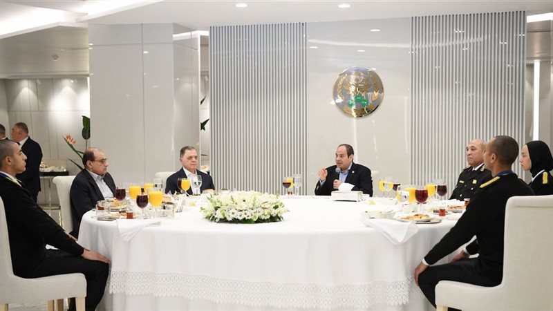 الرئيس السيسي خلال زيارته لأكاديمية الشرطة