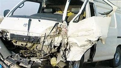 مصرع 3عمال وإصابة آخر في تصادم بين سيارة ميكروباص وملاكى  بالوراق