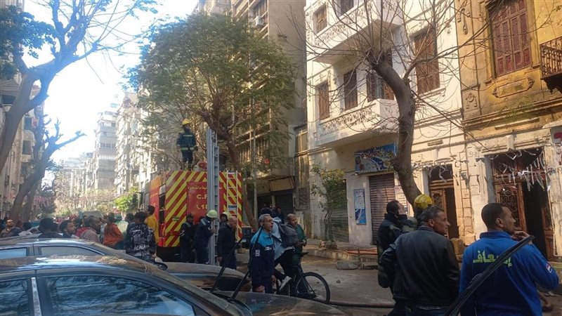 حريق عقار عابدين