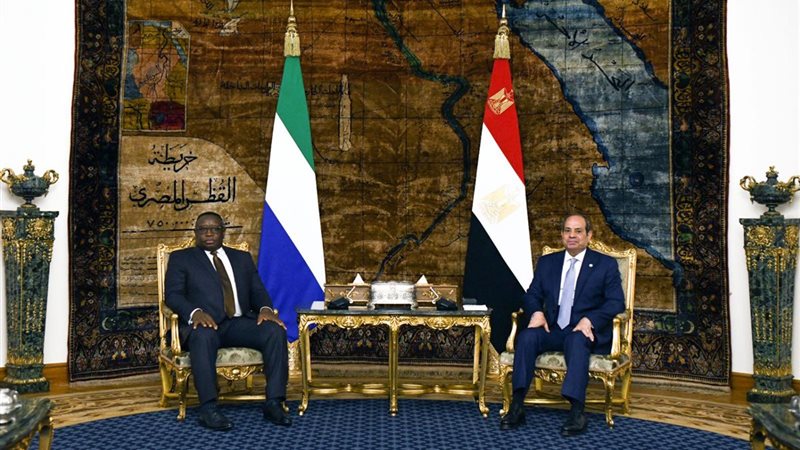 الرئيس السيسي ونظيره السيراليوني