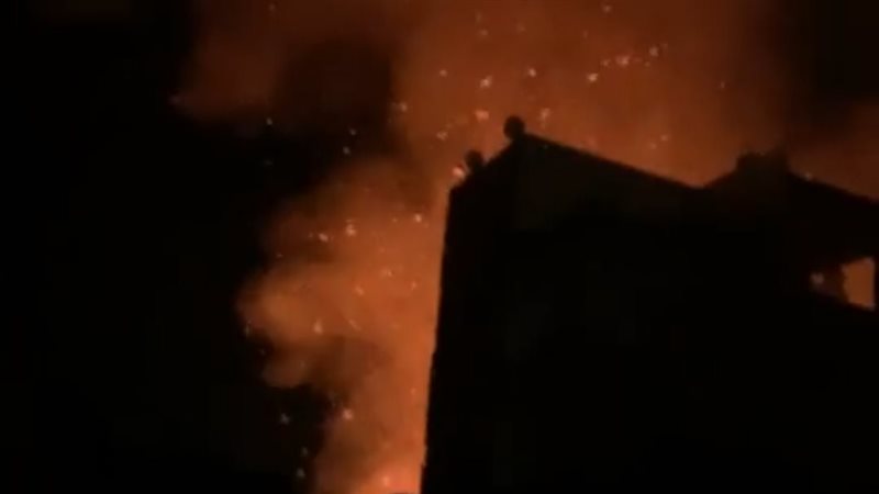 صورة من فيديو الحريق 