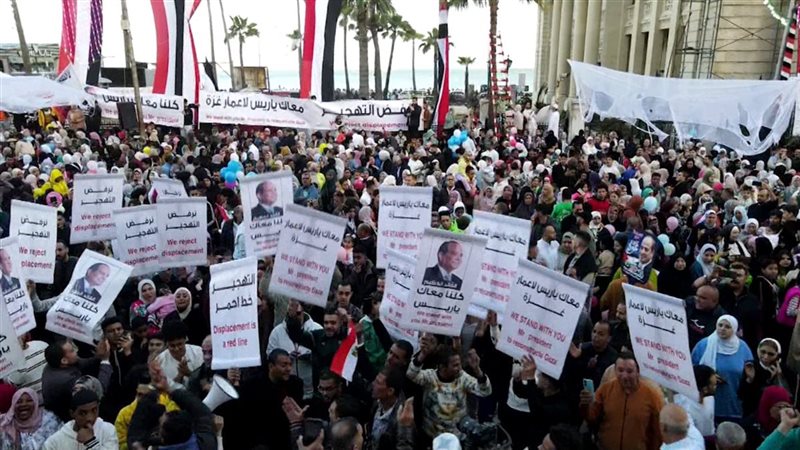 رفض المصريين لتهجير الفلسطينين