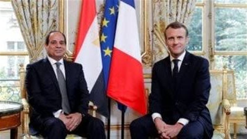 الرئيس عبد الفتاح السيسي ونظيره الفرنسي 
