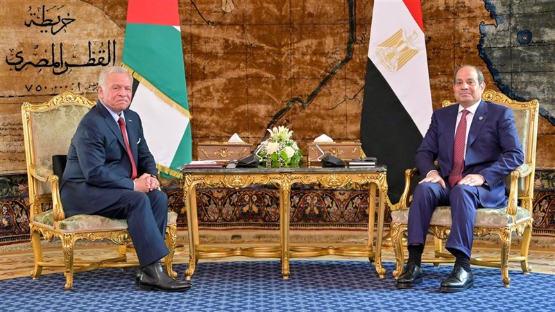 الرئيس السيسي والعاهل الأردني 