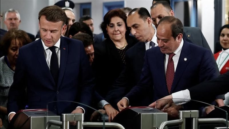 الرئيس السيسي ونظيره الفرنسي 
