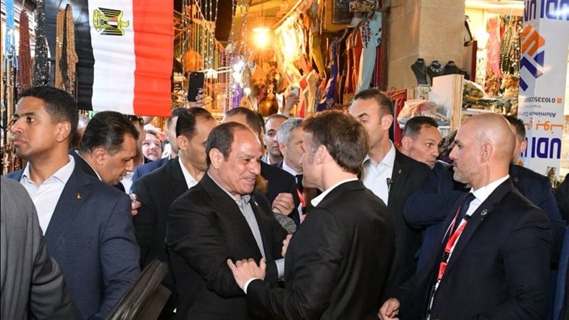 الرئيس السيسي والرئيس الفرنسي إيمانويل ماكرون