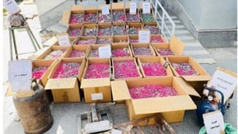 المتهم والمضبوطات 