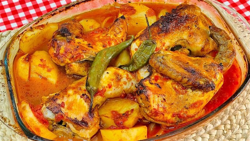 صينية البطاطس بالفراخ