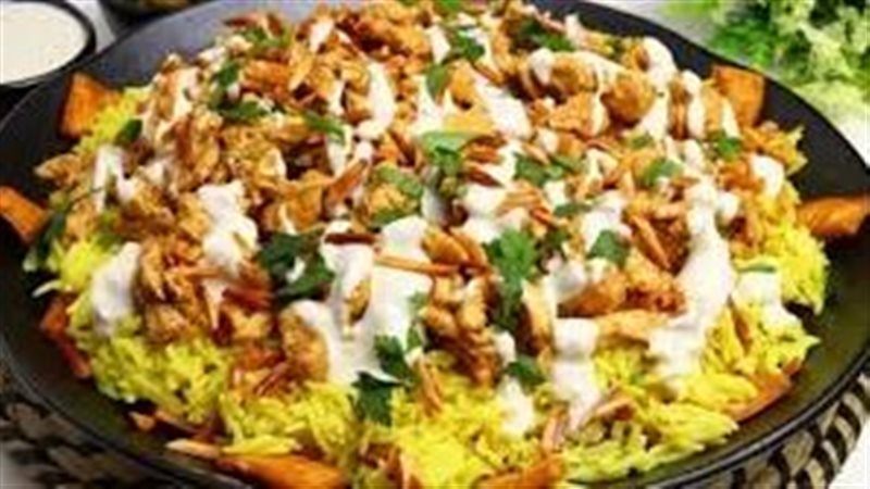 طريقة فتة شاورما الدجاج 