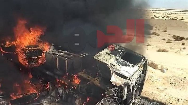 حريق طريق بني سويف